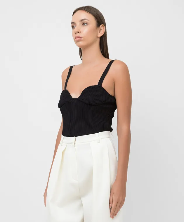 Magda Butrym Ribbed bustier top