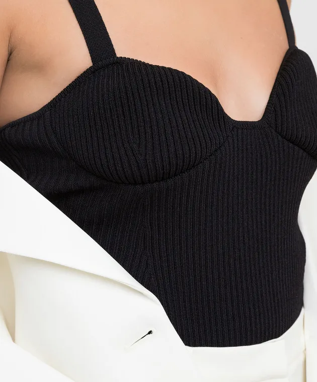 Magda Butrym Ribbed bustier top