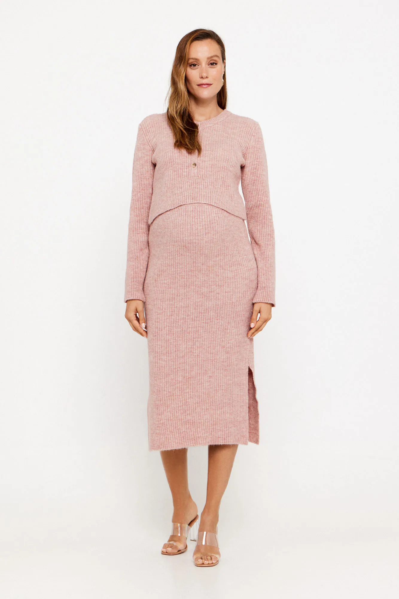 Mamalicious Falda midi de punto maternity