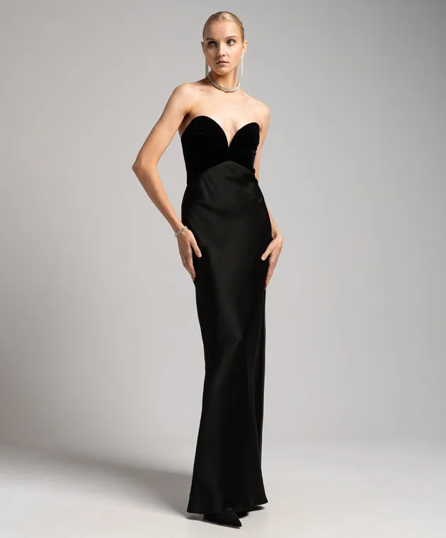 Max Mara Caldaia black bustier dress