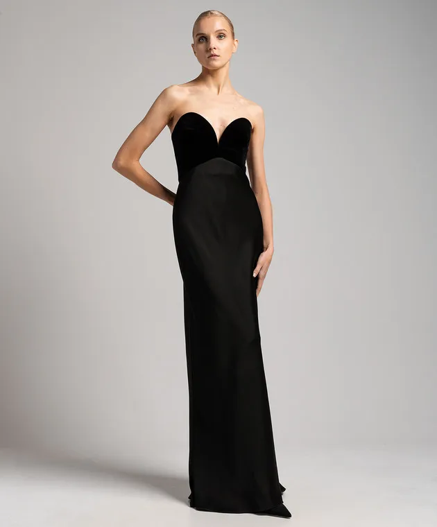 Max Mara Caldaia black bustier dress