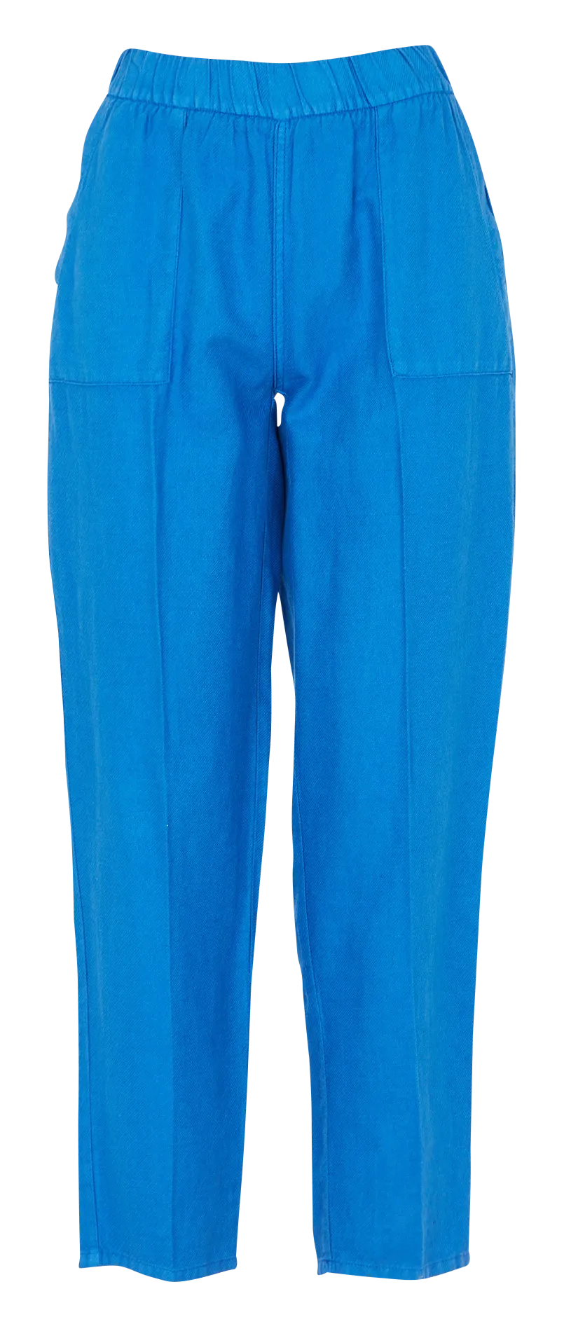 MILPA - Pantalón tapered de mezcla de lino en azul