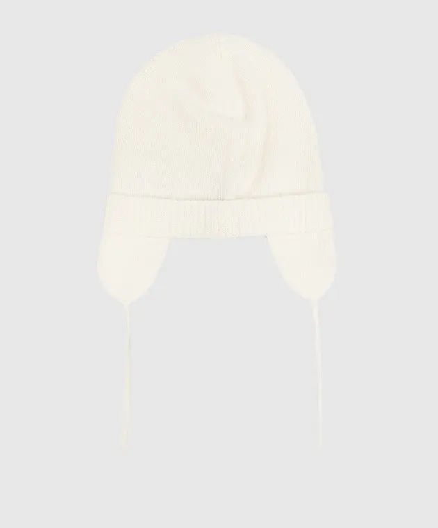 Moncler ENFANT Children's white hat made of wool