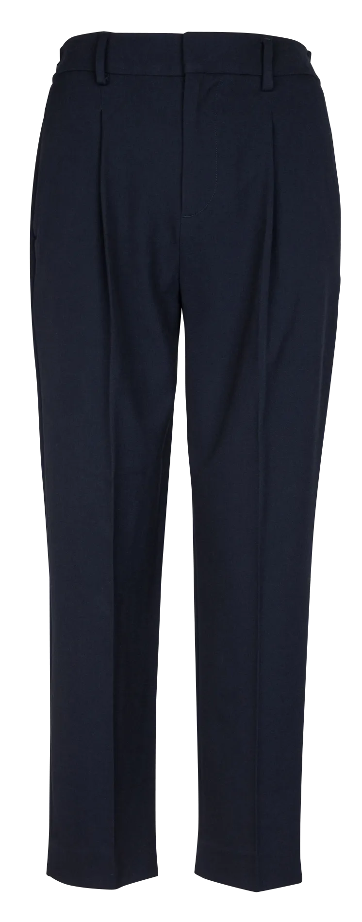 PALMER - Pantalón elástico corte carrot de talle alto en azul