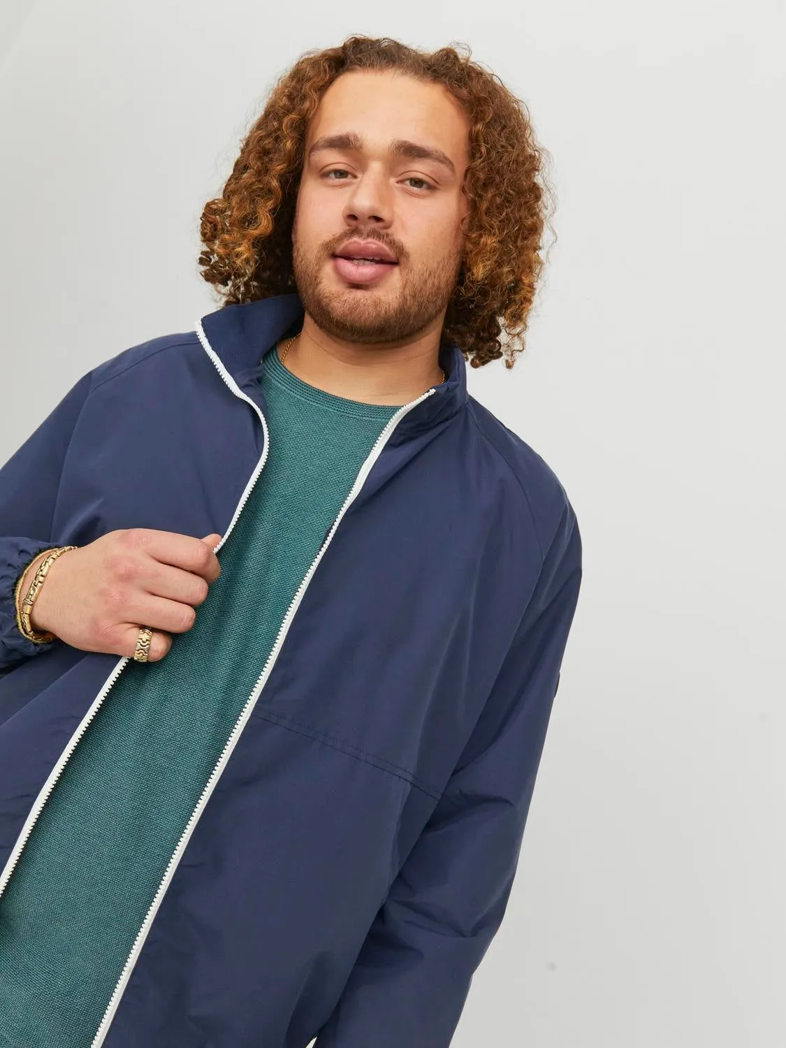 Plus Size Chaqueta bomber | Azul oscuro | Jack & Jones®