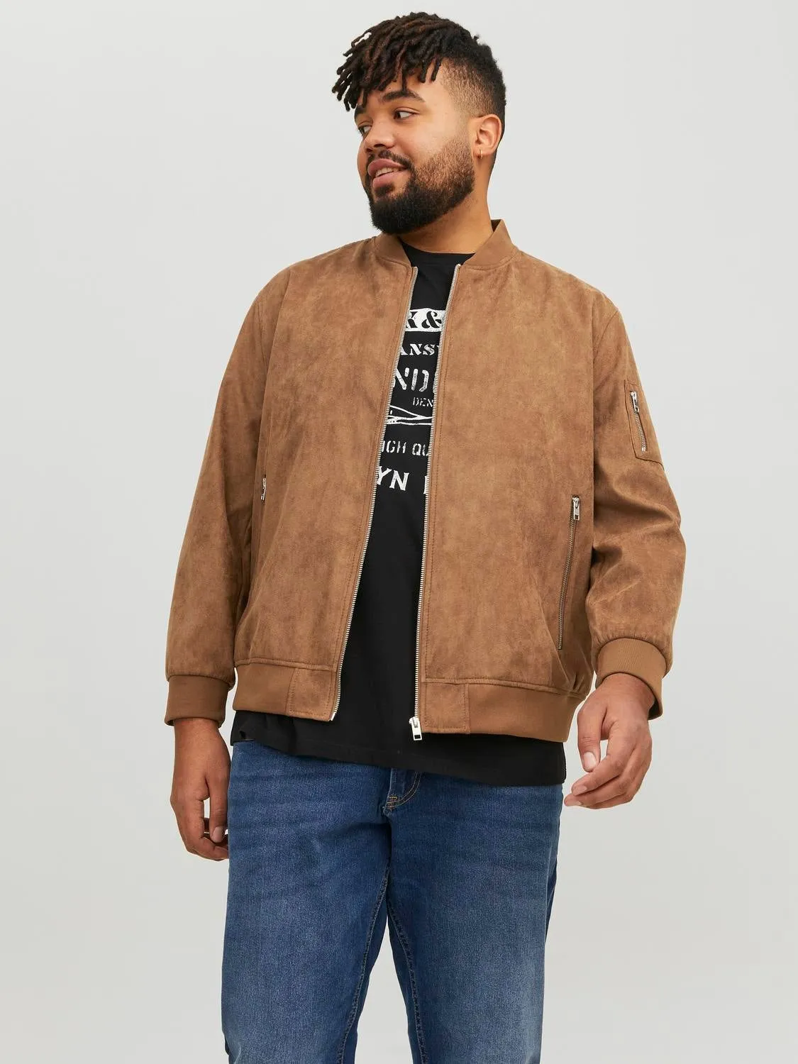 Plus Size Chaqueta bomber | Marrón claro | Jack & Jones®