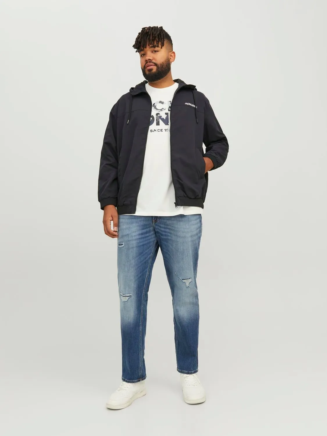 Plus Size Chaqueta bomber | Negro | Jack & Jones®