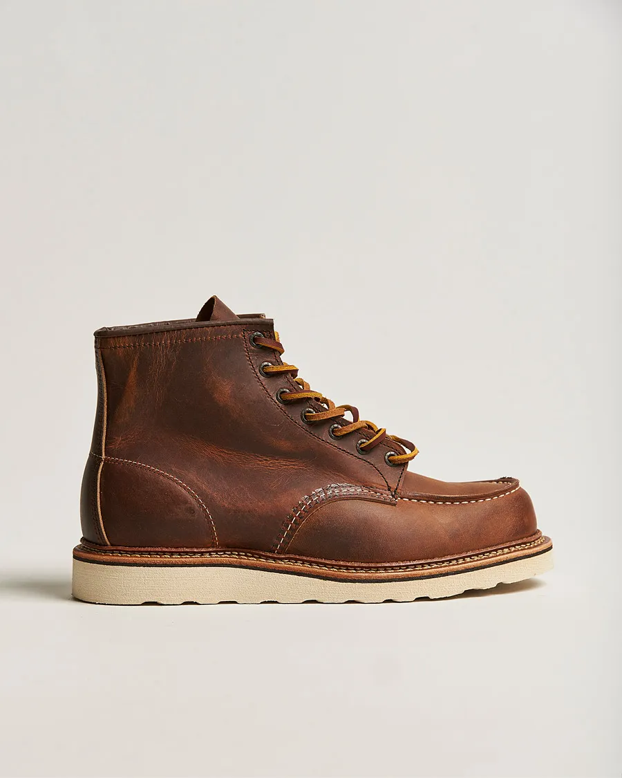 Red Wing Shoes Moc Toe Boot Copper Rough/Though Leather