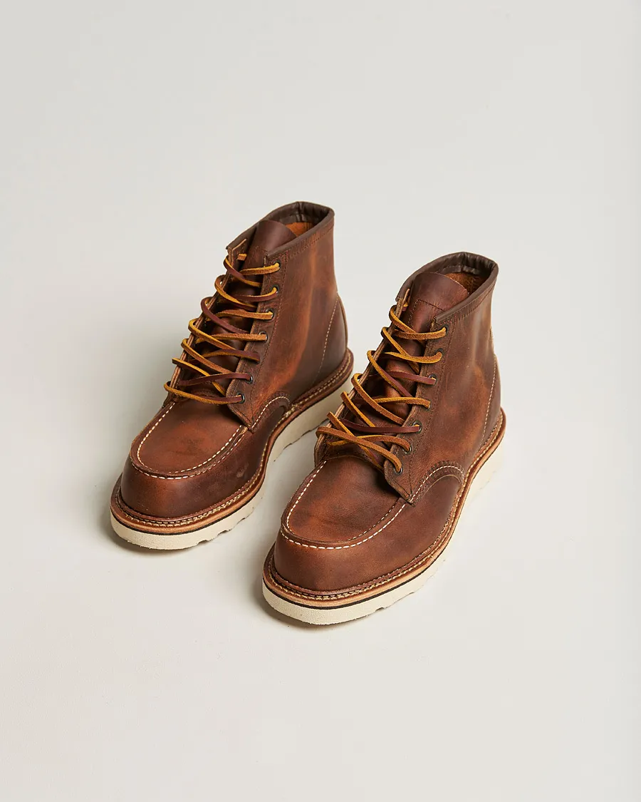 Red Wing Shoes Moc Toe Boot Copper Rough/Though Leather