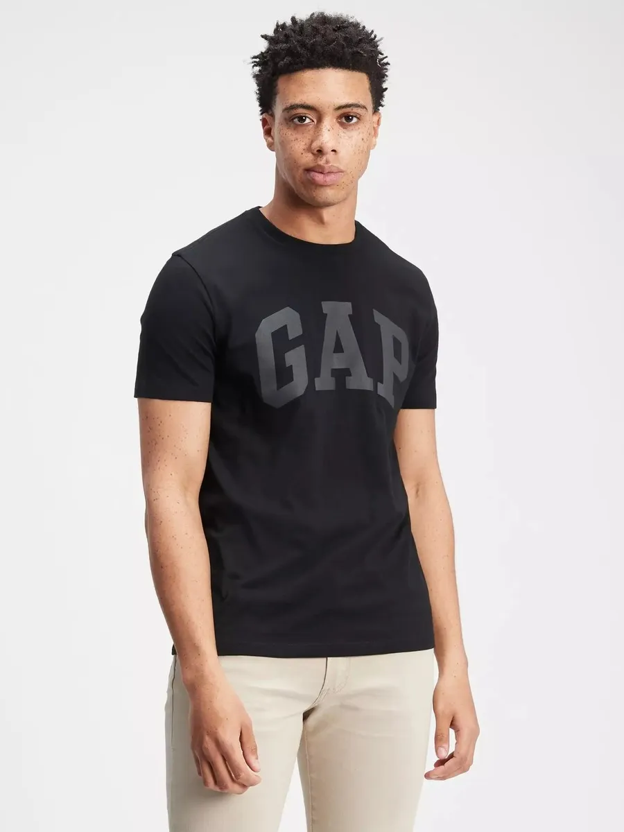 REMERA GAP V-BASIC LOGO T NEGRO