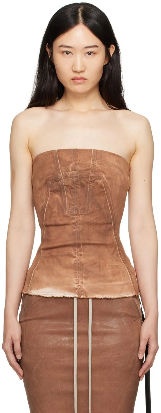 Rick Owens Bustier Denim Top