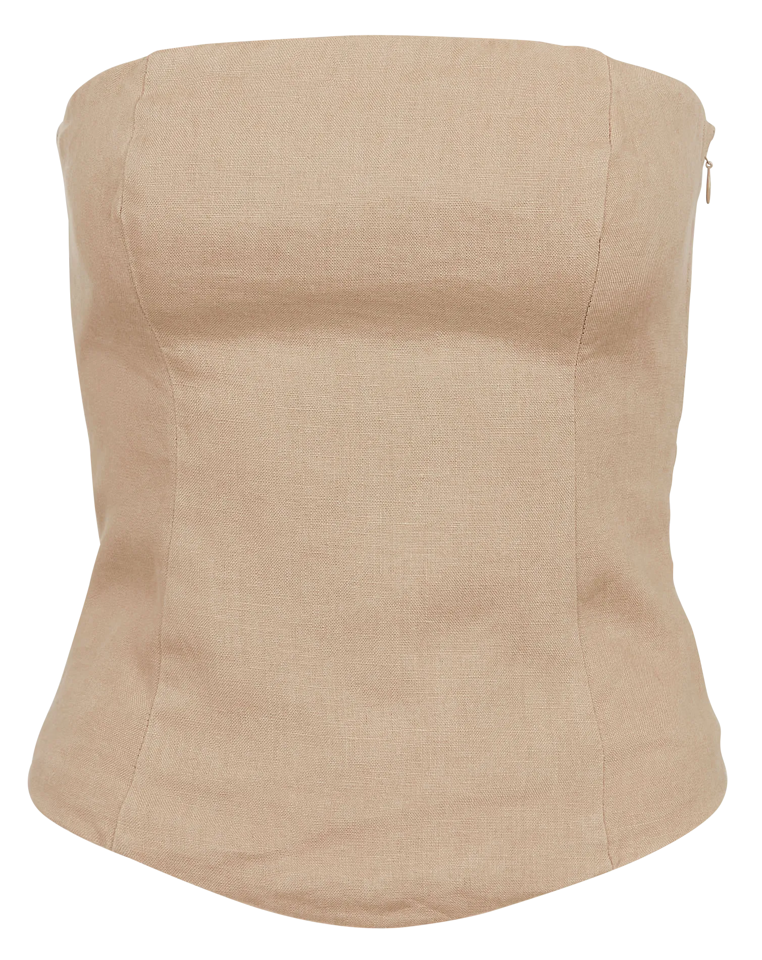 SAMSOE SAMSOE SAELYNN - Bustier de lino en beige