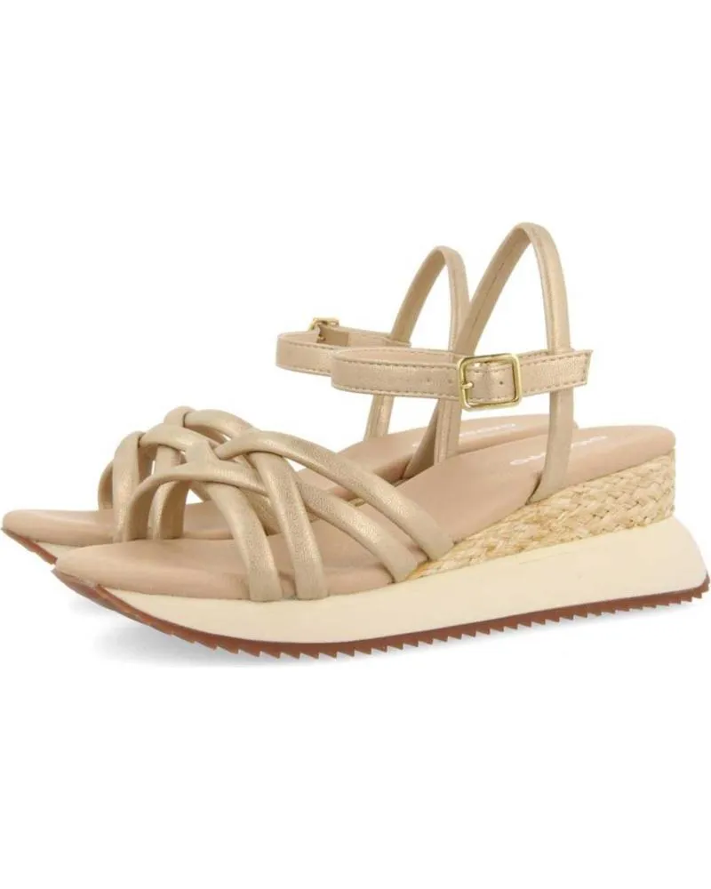 Sandalias GIOSEPPO  de Mujer 71060 SANDALIAS OFF-WHITE CON CUNA Y TIRAS TUBULARES PARA MU  ORO