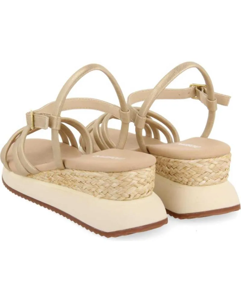 Sandalias GIOSEPPO  de Mujer 71060 SANDALIAS OFF-WHITE CON CUNA Y TIRAS TUBULARES PARA MU  ORO