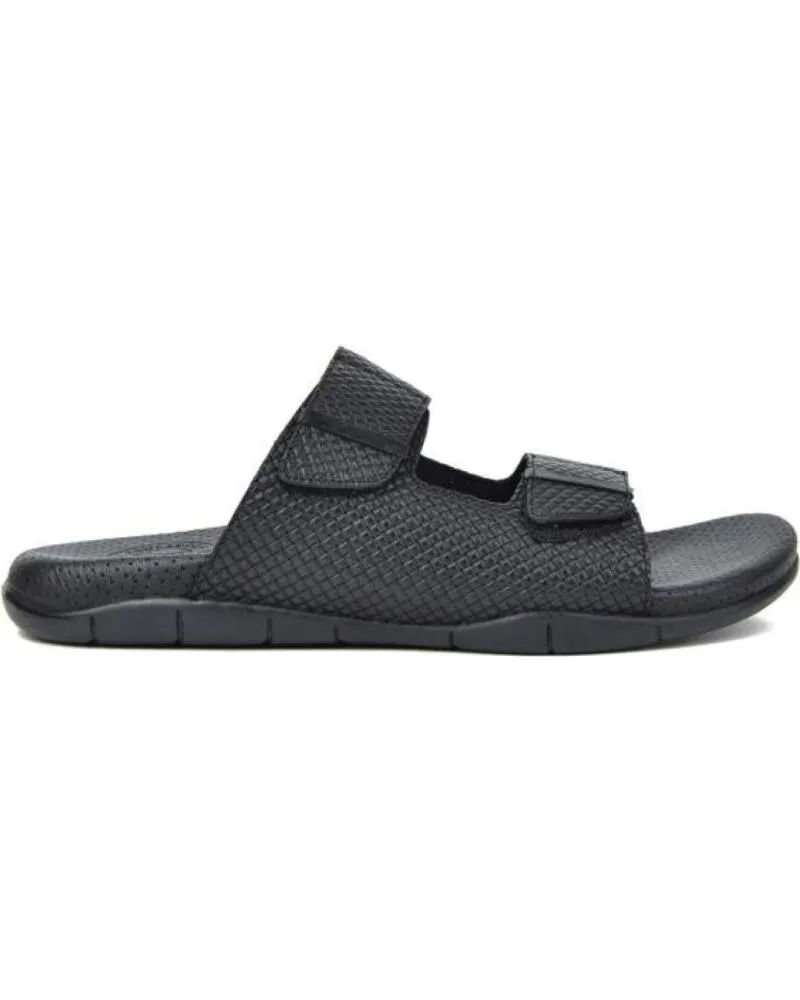 Sandalias KANGAROOS  de Hombre SANDALIAS DE HOMBRE 519-11  PIEL NEGRO DOS VELCROSPIEL NEGRO DOS VELCR