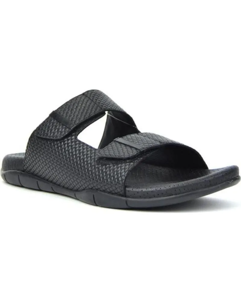 Sandalias KANGAROOS  de Hombre SANDALIAS DE HOMBRE 519-11  PIEL NEGRO DOS VELCROSPIEL NEGRO DOS VELCR