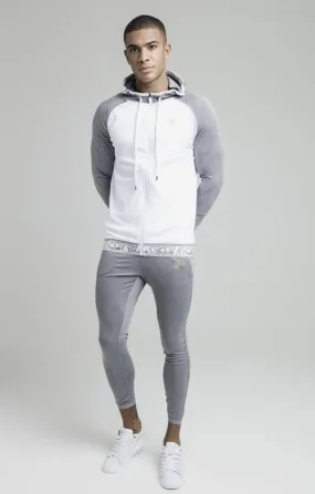 SIKSILK Sudadera  Scope Signature  color blanco-gris