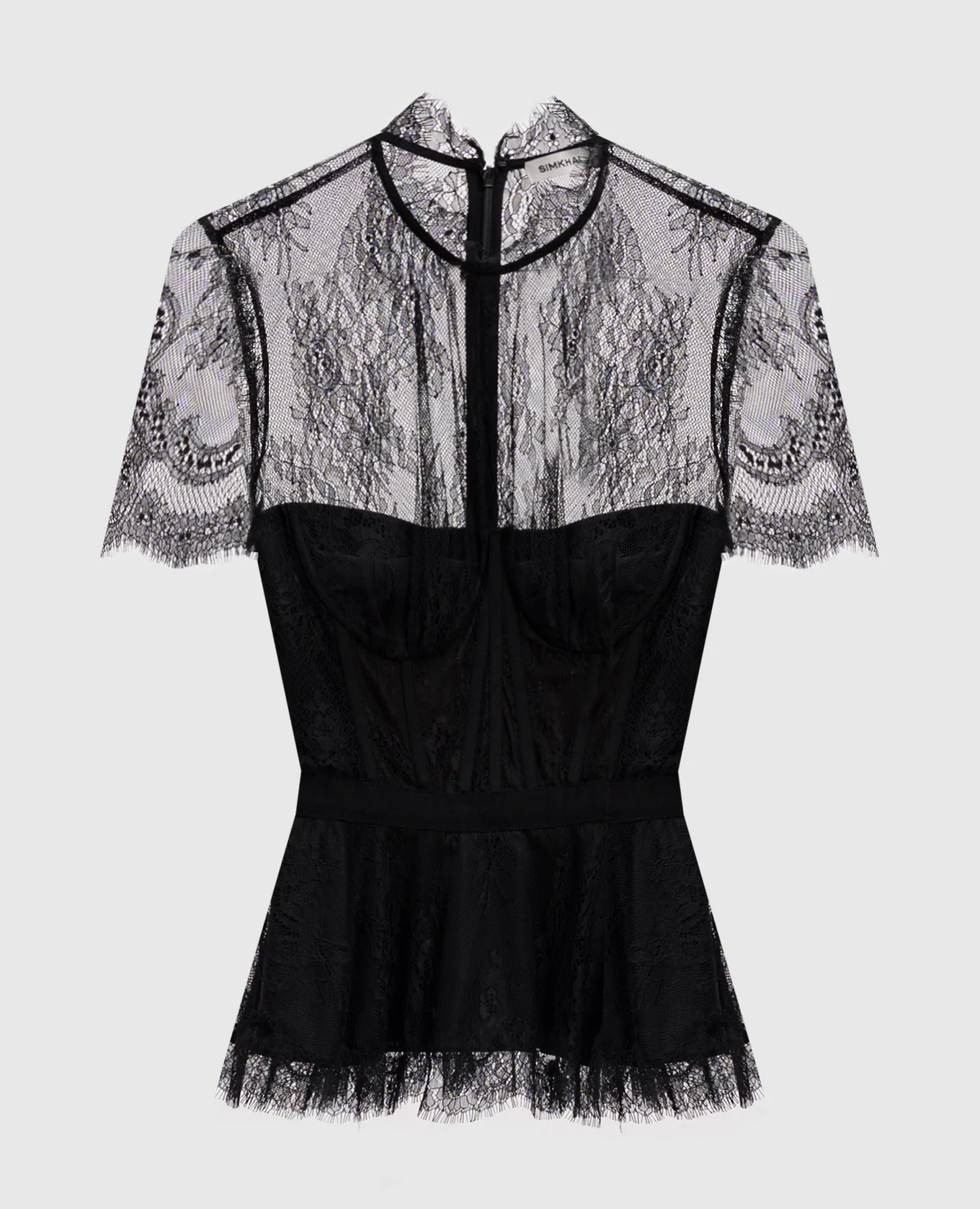 Simkhai Kehlani Black Lace Bustier Top