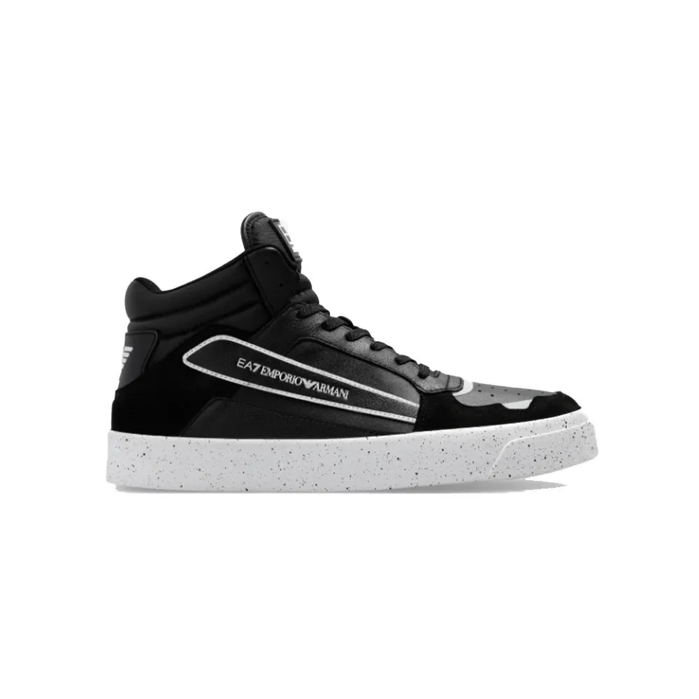 Sneakers Altas de Piel EA7 Emporio Armani X8Z042 XK351 A120 Color Negro