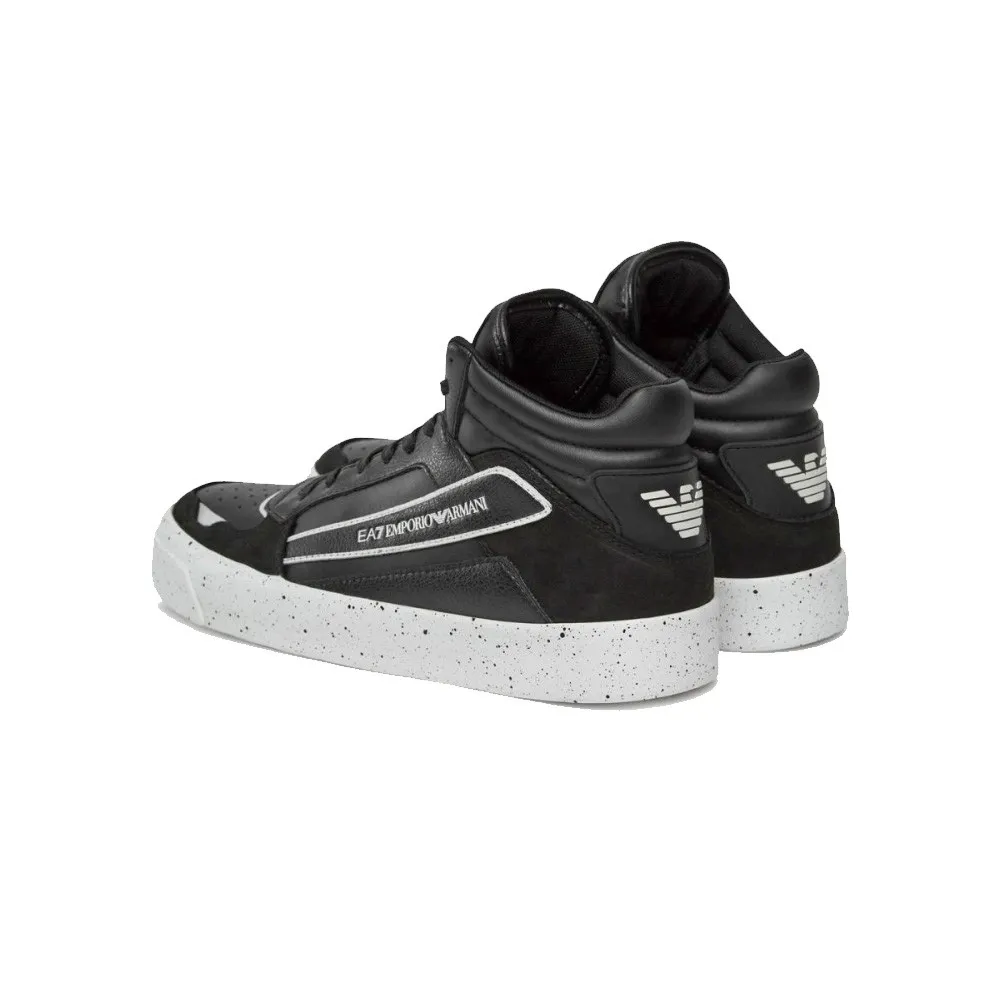 Sneakers Altas de Piel EA7 Emporio Armani X8Z042 XK351 A120 Color Negro