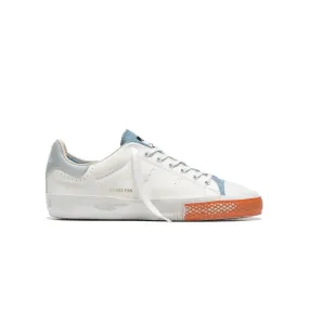 Sneakers de Piel Hidnander STARLESS LOW 024 Color Blanco Denim y Naranja