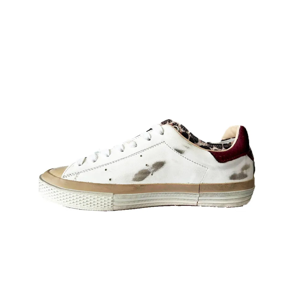 Sneakers de Piel Hidnander STARLESS LOW 046 Color Blanco y Macula