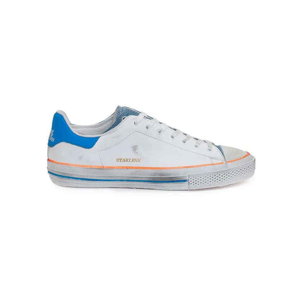 Sneakers de Piel Hidnander STARLESS LOW Color Blanco y Denim