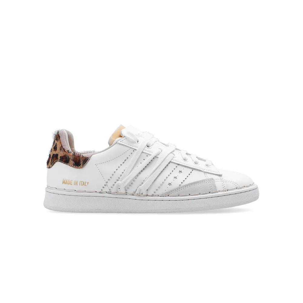 Sneakers de Piel Hidnander STRIPELESS ULTIMATE 062 Color Blanco y Macula