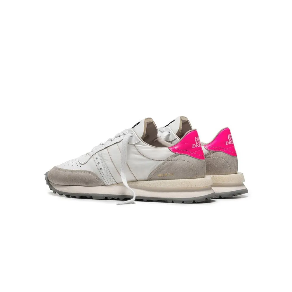 Sneakers de Piel Hidnander Tenkei Sport Edition 229 Color Blanco y Fucsia