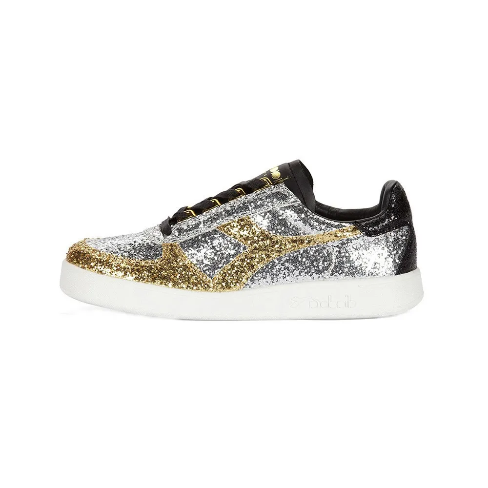 Sneakers Diadora B.Elite Glitter 173595 C3921 Color Oro y Plata