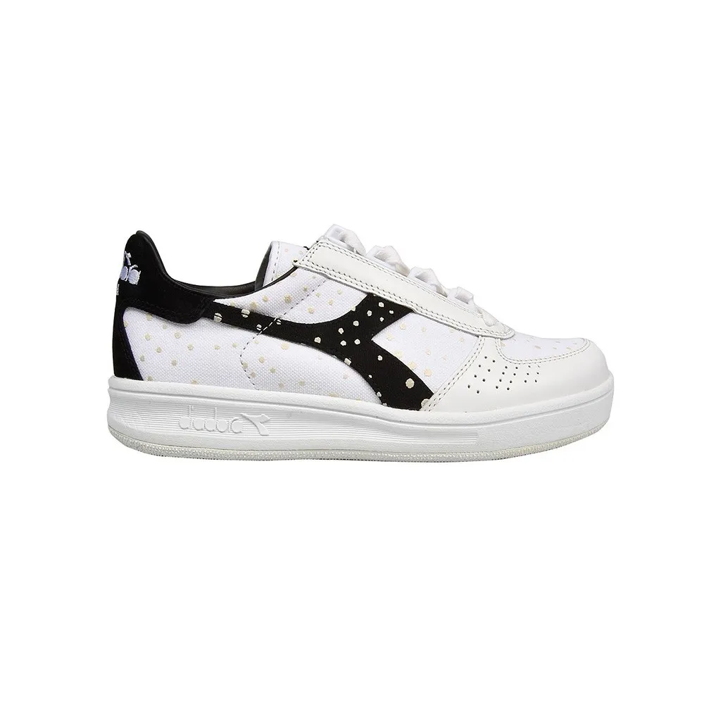 Sneakers Diadora B.Elite W Dots 171879 C0641 Color Blanco y Negro