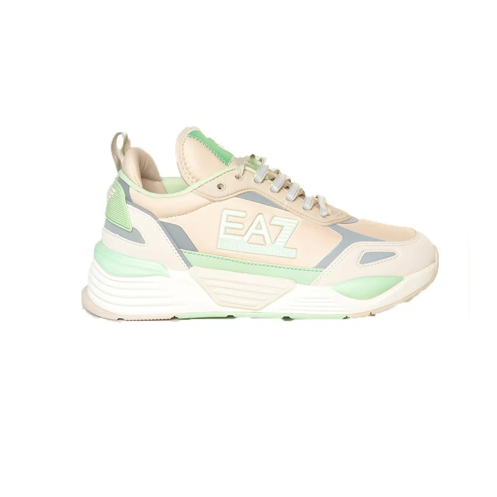 Sneakers EA7 Emporio Armani X8X159 XK364 S987 Color Beige y Menta