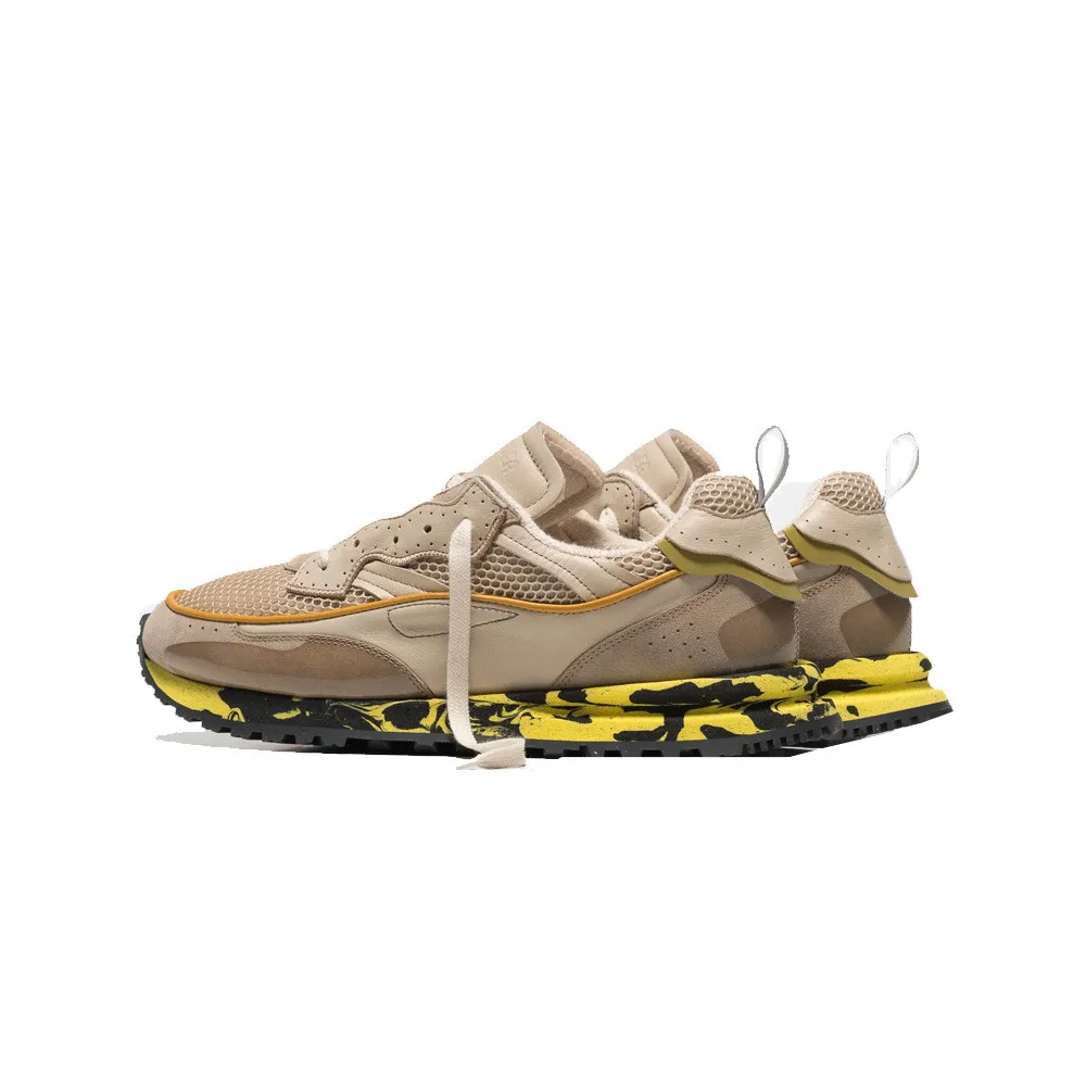 Sneakers Hidnander THREEDOME ZERO 176 Color Beige y Amarillo