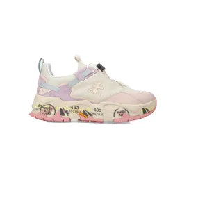 Sneakers Premiata CROSSD 331 Color Beige y Rosa