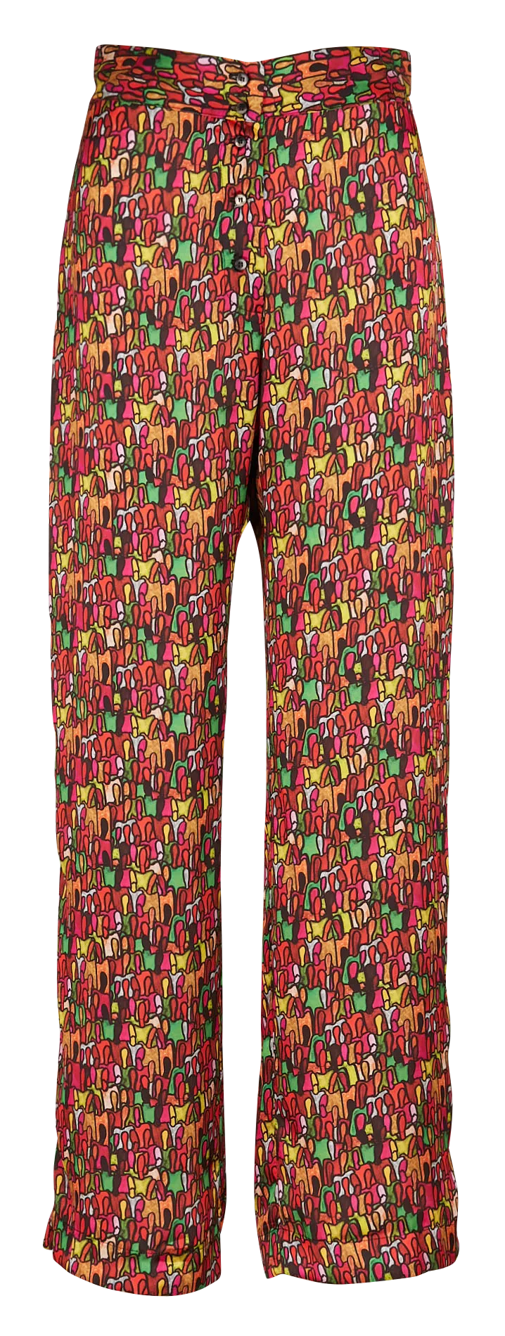 SPARTACUS - Pantalón recto fluido estampado en multicolor