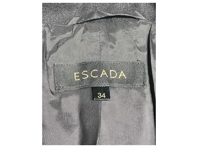 Traje pantalón Escada Black Stone en lana negra Negro 