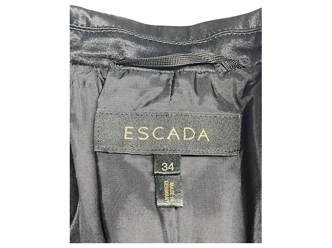 Traje pantalón plisado Escada en lana negra Negro 