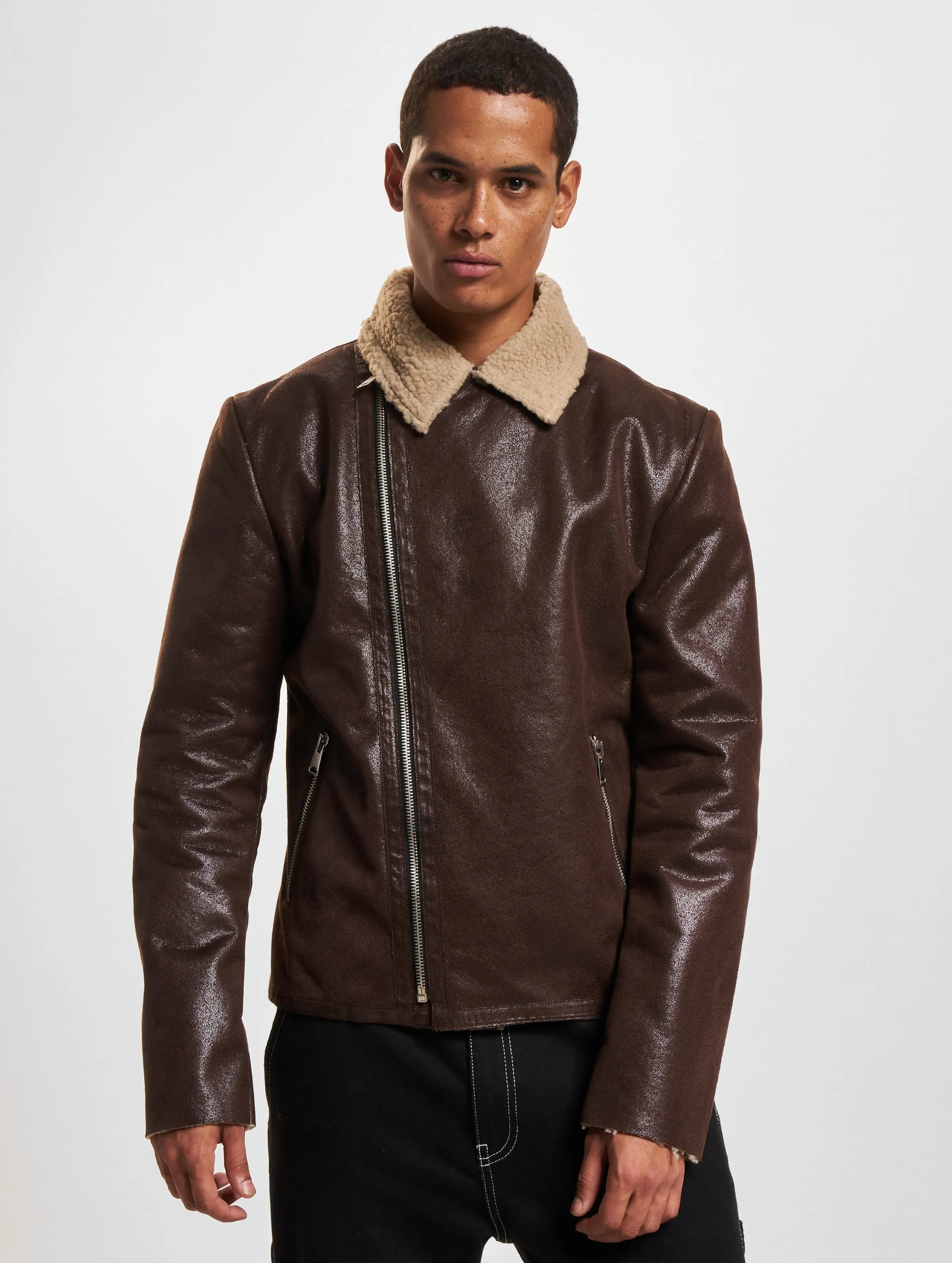 VSCT Clubwear Sheepskin Biker Jacket