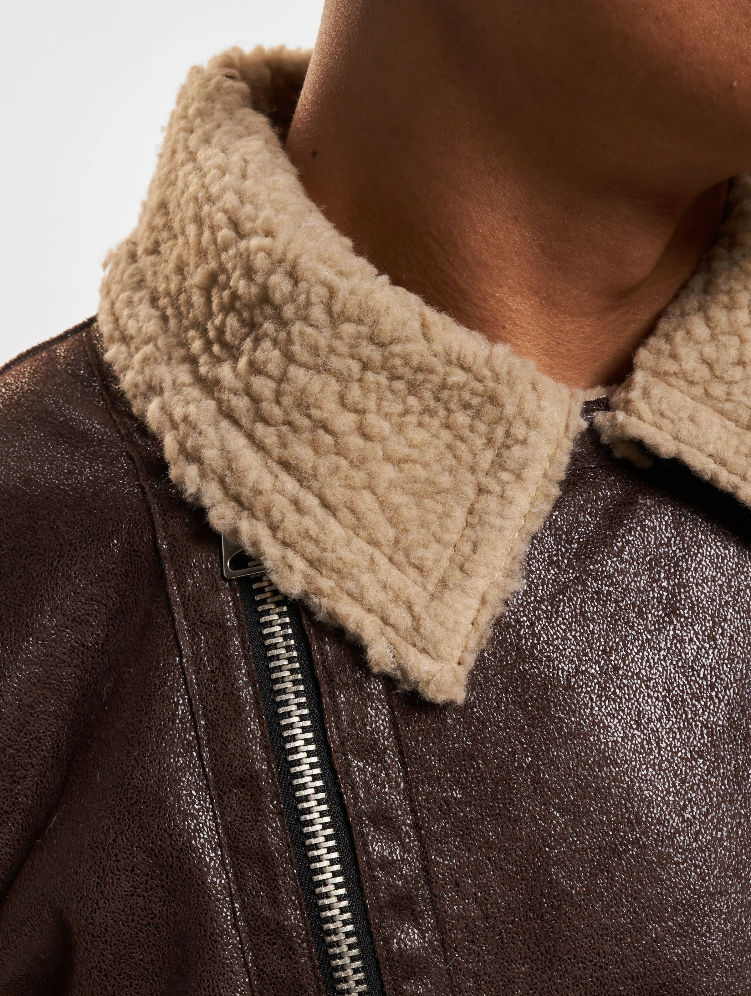 VSCT Clubwear Sheepskin Biker Jacket