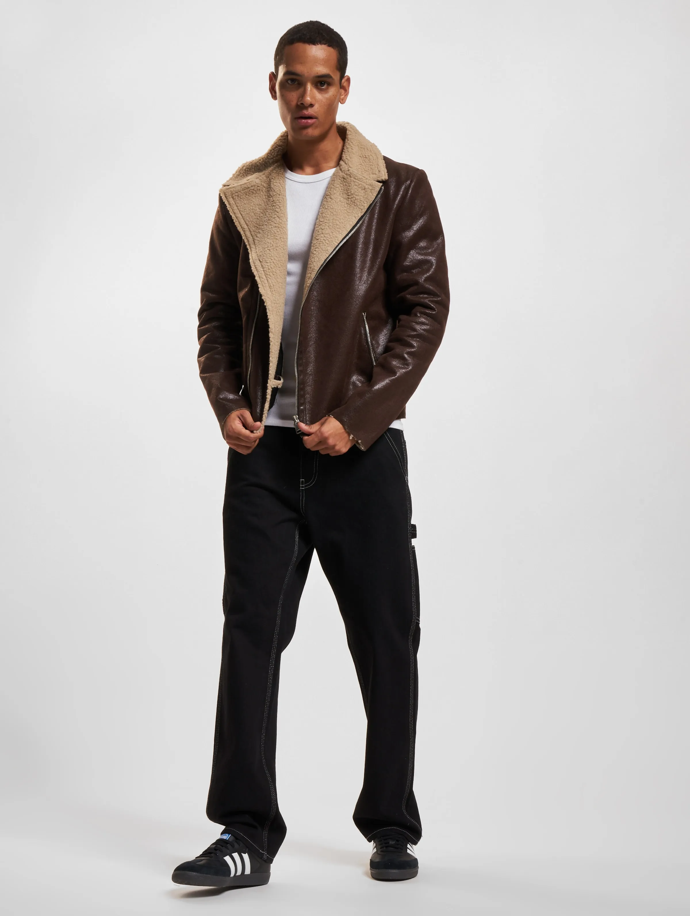 VSCT Clubwear Sheepskin Biker Jacket