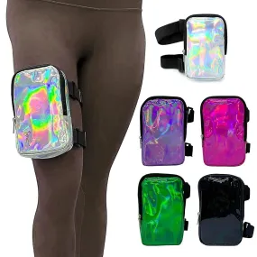 Women's Holographic Thigh Bag, Leg Harness, Carnival Leg Bag with Adjustables Strap