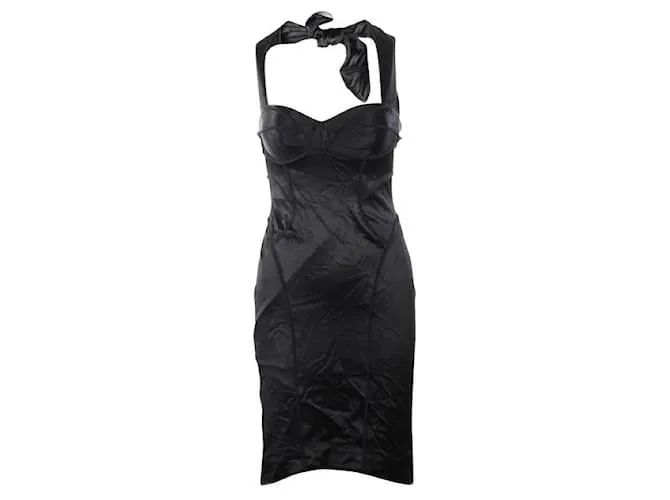 ZAC POSEN Vestido bustier de satén Negro 