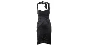 ZAC POSEN Vestido bustier de satén Negro 