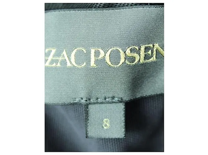 ZAC POSEN Vestido bustier de satén Negro 