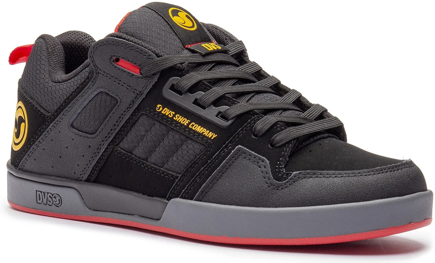 zapatos DVS Comanche 2.0+ - Black/Yellow/Fiery/Nubuck - men´s