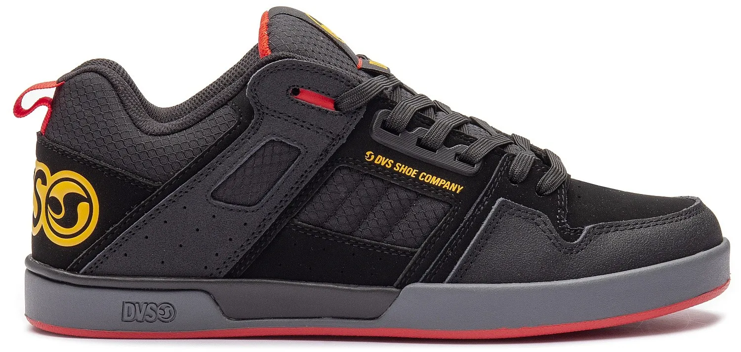 zapatos DVS Comanche 2.0+ - Black/Yellow/Fiery/Nubuck - men´s