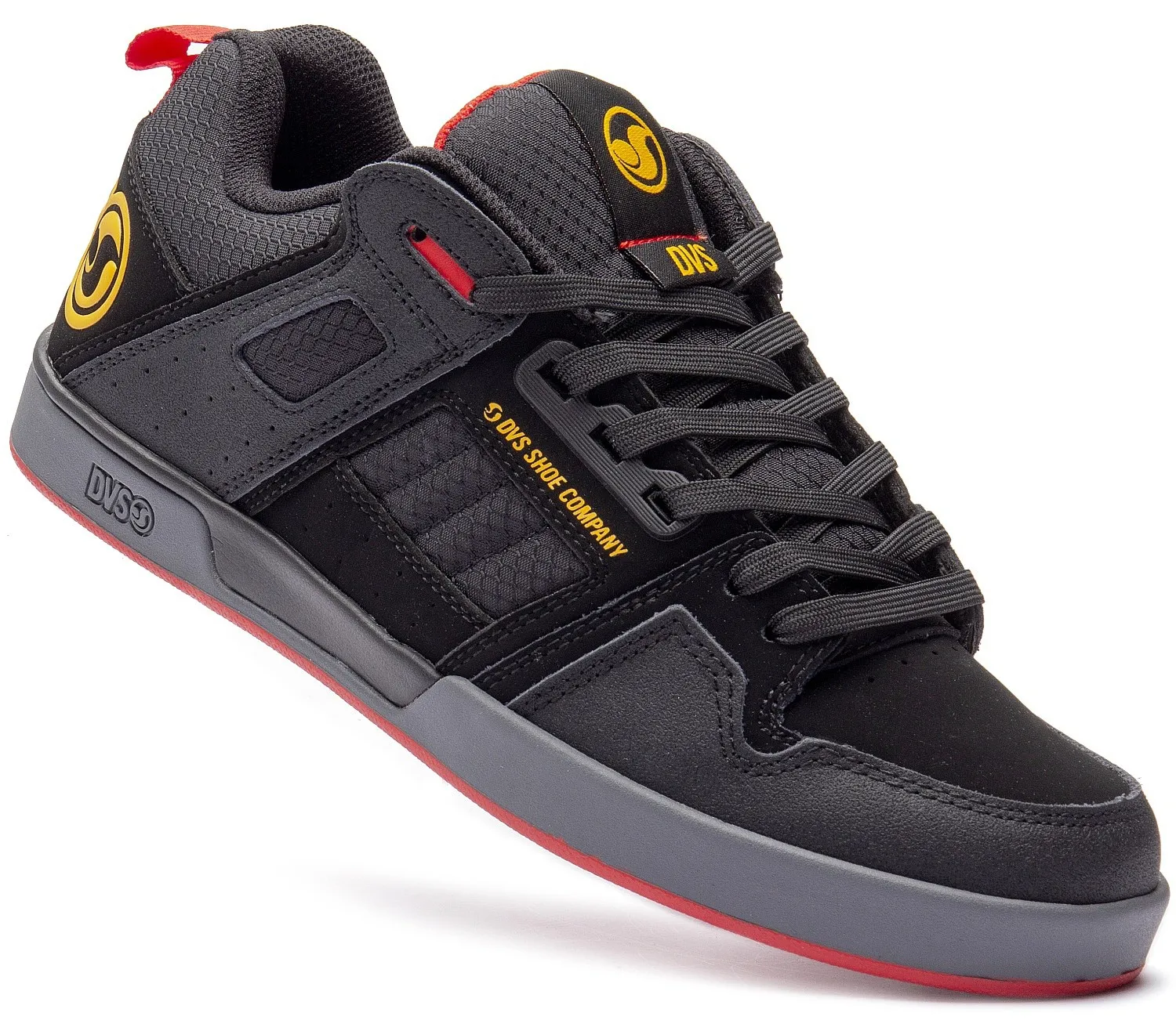 zapatos DVS Comanche 2.0+ - Black/Yellow/Fiery/Nubuck - men´s