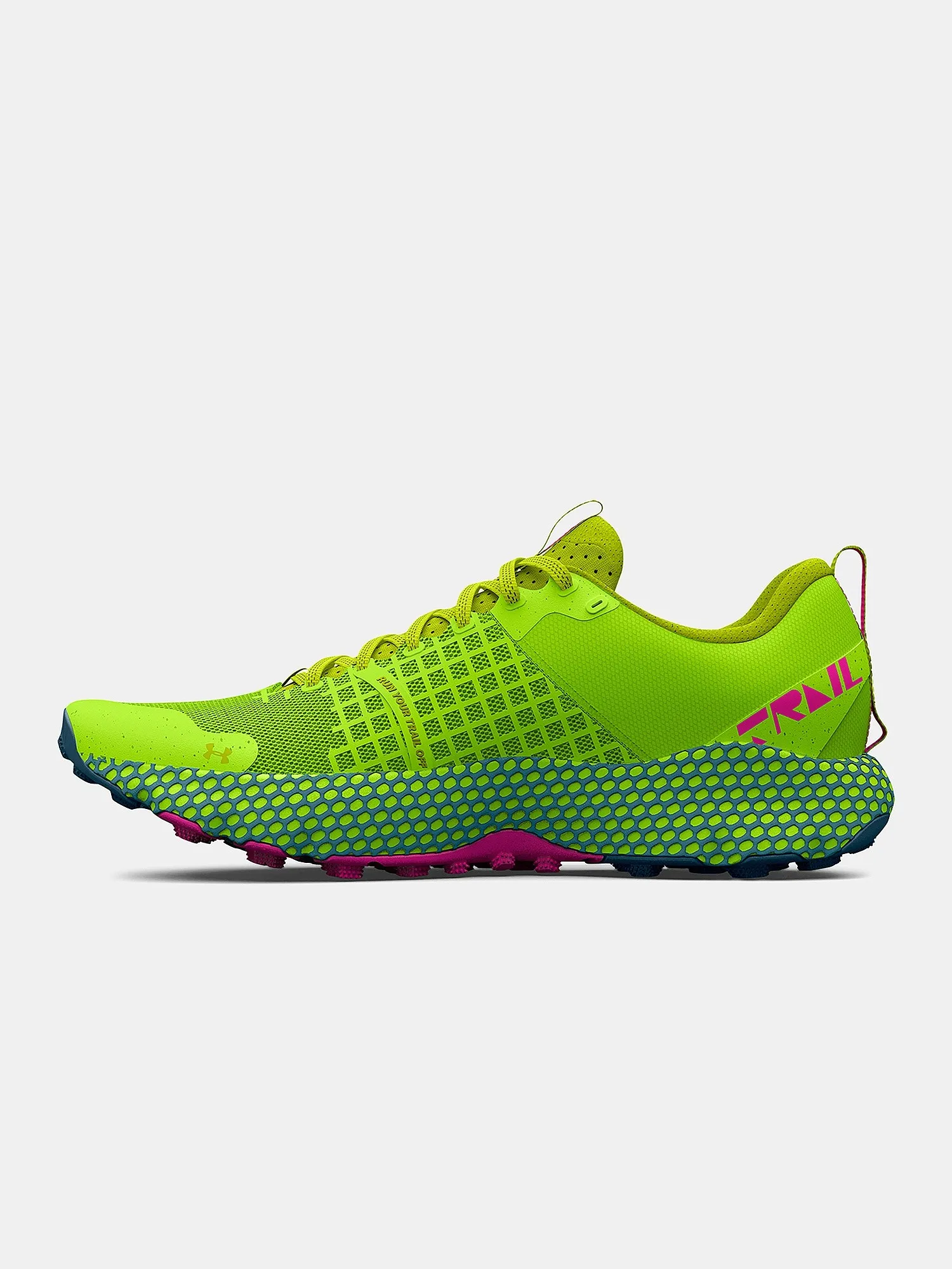 zapatos Under Armour Hovr DS Ridge Trail - Lime Surge/Rebel Pink