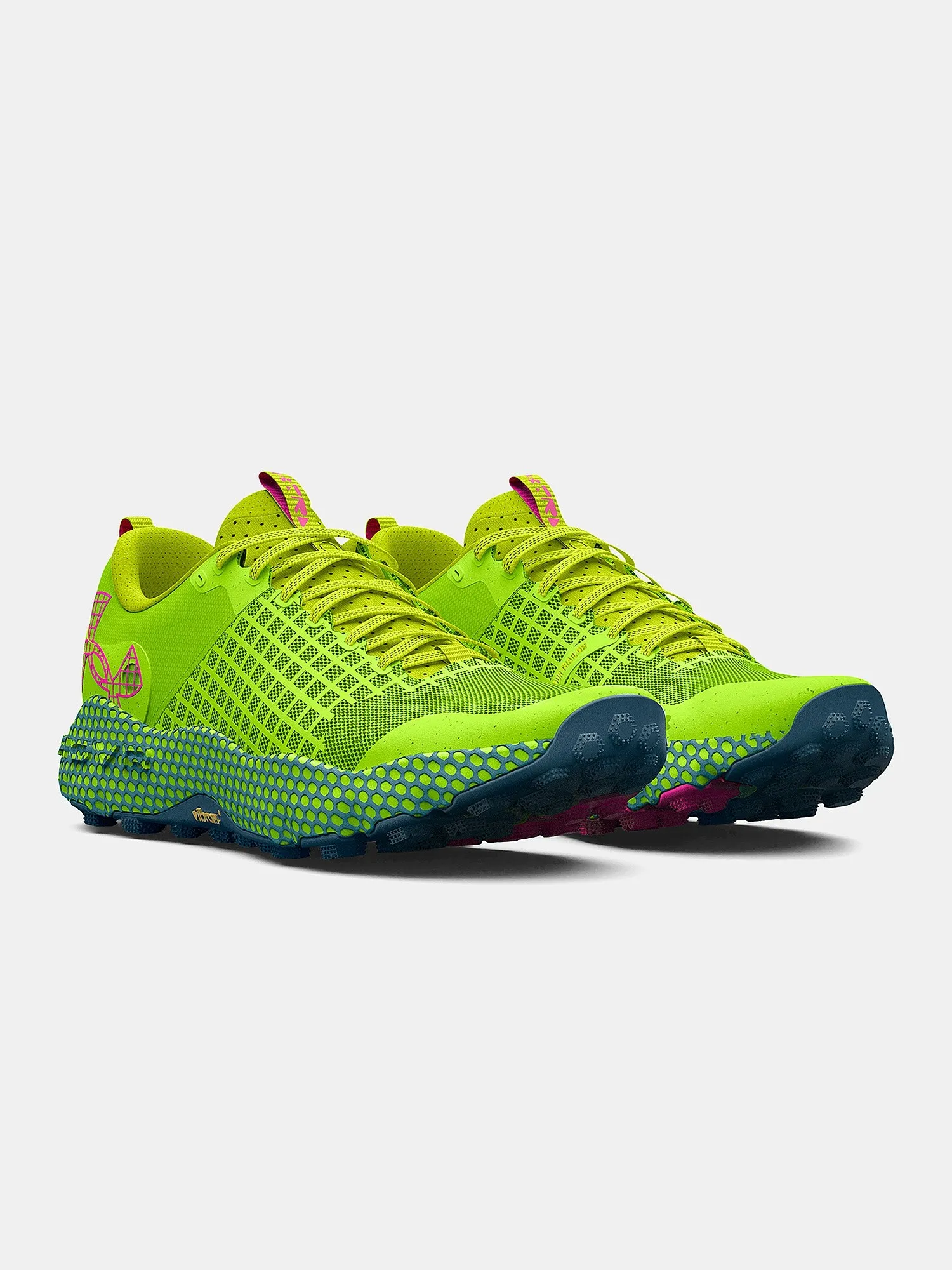 zapatos Under Armour Hovr DS Ridge Trail - Lime Surge/Rebel Pink